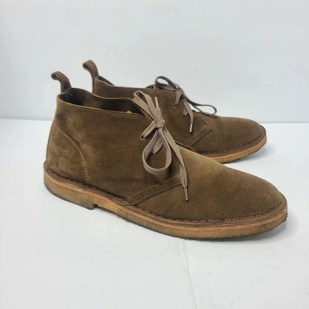Rhodes Footwear Felix Suede Chukka Boots Crepe Sole Made in Italy Men's Size 11
